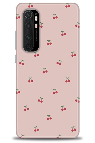 MRCİLETİSİM Xiaomi Mi Note 10 Lite Kılıf HD Baskılı Kılıf - Kirazlar + Tam Ek...