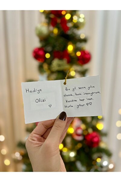 hediyeofisi Yılbaşı Tebrik ve Mesaj Kartı - Yılbaşı Ağaç Süsü 6lı Paket