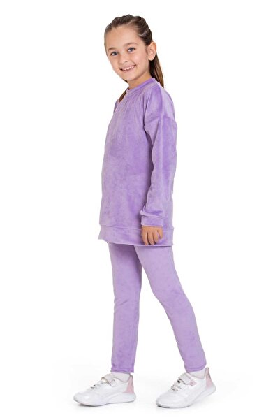 My Kids Wear Kadife Basic Düz Renk Çocuk Takım