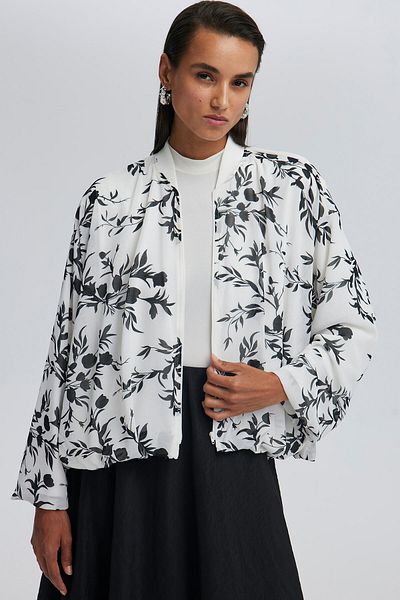 Touché Privé Chiffon-Bomberjacke - gemustert