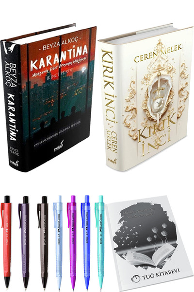 İndigo Kitap Karantina 2 Ciltli ve Kırık İnci Ciltli + Hediyeli