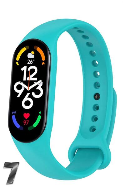 PUFWİN Xiaomi Mi Band 7 Uyumlu Silikon Kordon Uyumlu