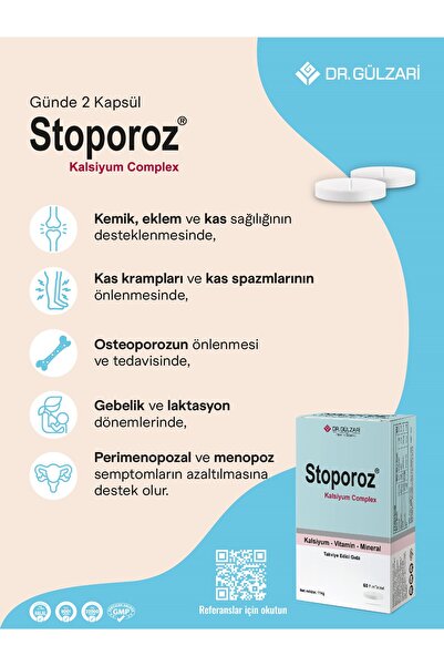 Stoporoz Kalsiyum Vitamin Mineral Kompleks 60 Tablet