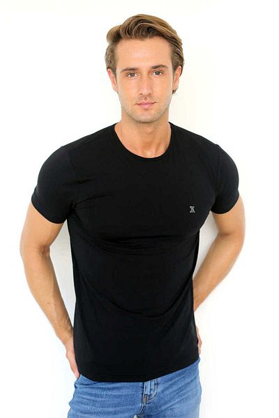 DOSXX 0 Collar Slim Fit Bamboo Men's T-shirt
