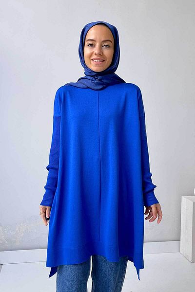 Ka Hijab Mira Mercerized Hijab Tunic - Saks Blue