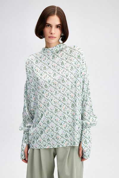 Touché Privé ROMANTIC FLOWER PATTERNED BLUZ