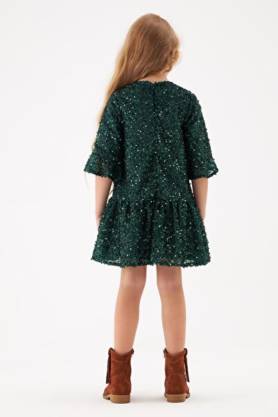 Tyess Bg Store Girl's Green Dress Ns22fwt4925