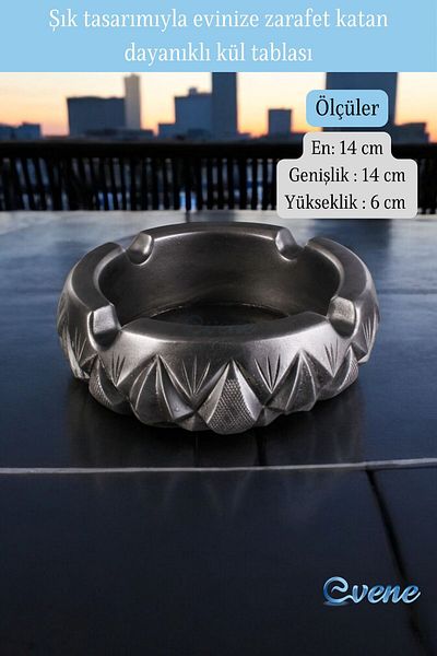 Evene Ashtray Silver Antique Ash Tray Decorative Ashtray Model 3