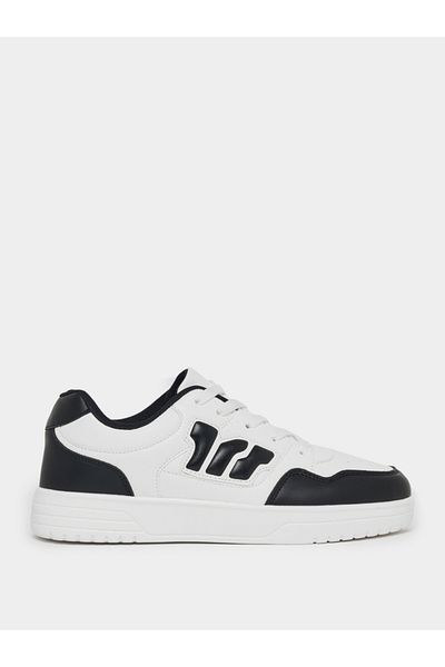 Styli Graphic Patch Work Lace Up Platform Sole Sneakers