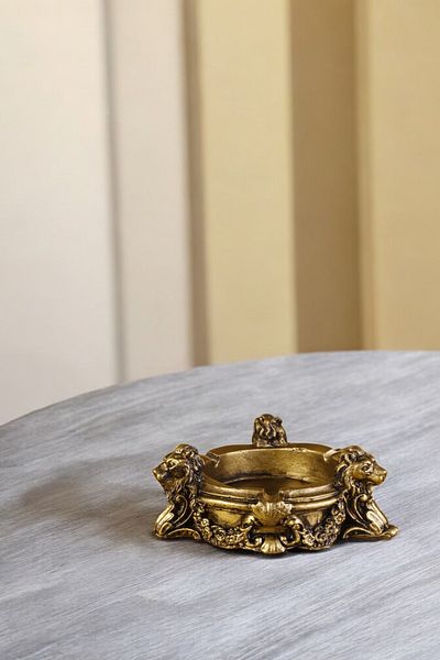 Evene Ashtray Gold Antique Ash Tray Decorative Ashtray Model 7