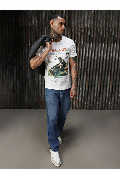 High Star By Styli Graphic Print Cotton Regular Fit T-Shirt