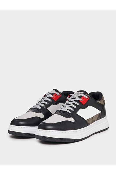 Styli Color Block Camo Print Lace Up Sneakers