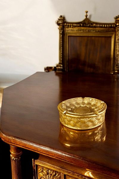 Evene Gold Colored Decorative Ashtray Model 1 - Ash Tray