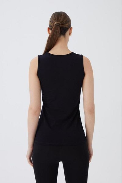 Almila Body de damă din bumbac fără mâneci cu decolteu în U - Lycra, tricou 2049
