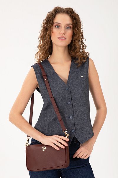 U.S. Polo Assn. Women's Burgundy Crossbody Bag 50300286 -Vr014
