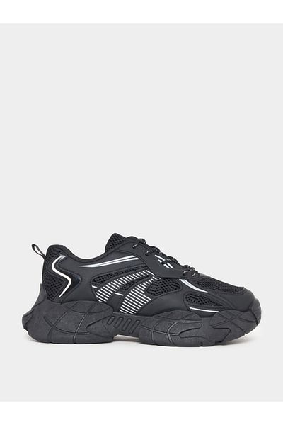 Styli Color Block Graphic Cut Out Chunky Sole Sneakers