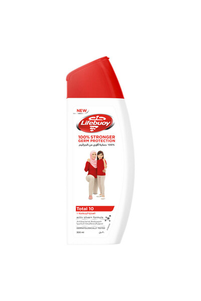 Lifebuoy Lifebuoy Antibacterial Body Wash,  Total 10, for 100% stronger germ ...