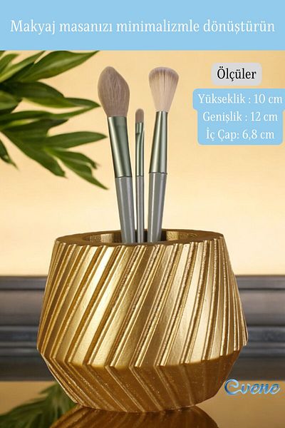 Evene Χρυσός οργανωτής μακιγιάζ - Πινέλο και Organizer Model 21