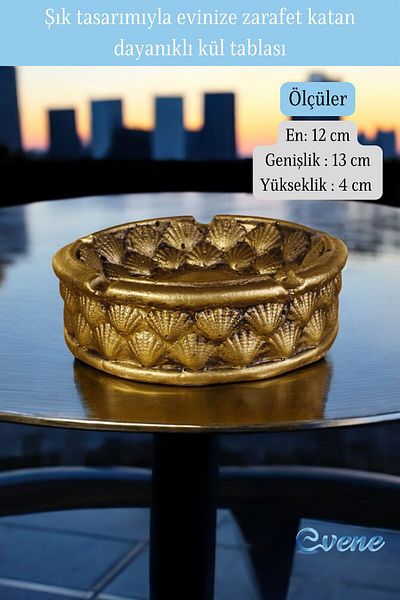 Evene Decorative Ashtray Model 1 - Gold Antique Ash Tray