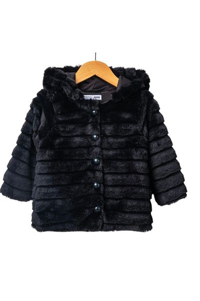 Woynkids Girl's Hooded Soft Plush Jacket/ Coat