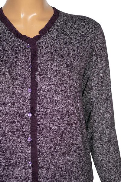 Pıtırcık Cimariva Women's Country Plus Size Ruffled Melted Plum Blouse