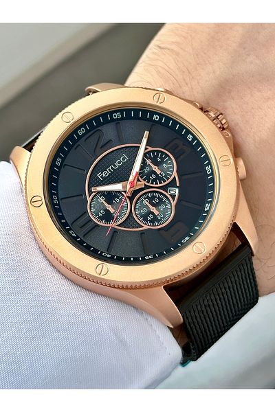 Ferrucci Men's Wicker Cord Wristwatch