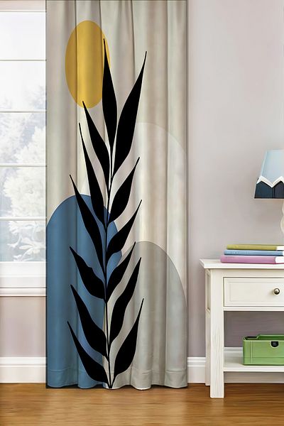 Vendini Quality Fabric, Vibrant Color Patterned Background Curtain (Size Produced, Be Atthant to Size)