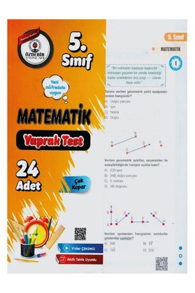 ÖZDEBİR YAYINEVİ 5.Sınıf Yeni Müfredat Matematik Yaprak Test