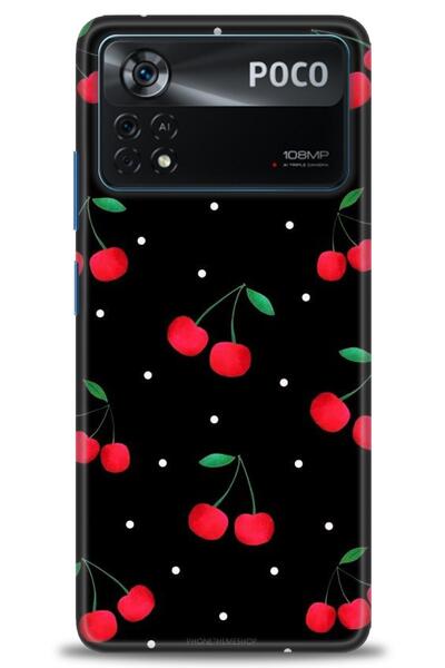 MRCİLETİSİM Xiaomi Poco X4 Pro 5G Kılıf HD Baskılı Kılıf - Kirazlar