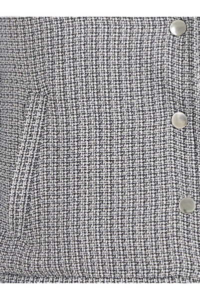 Styli Tweed Collared Jacket with Buttons