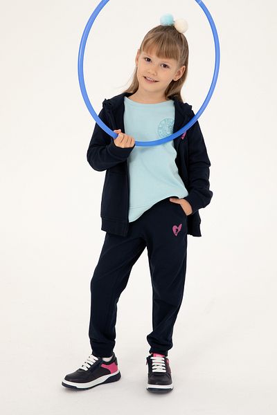 U.S. Polo Assn. Girl's Navy Blue Sweatpants 50296289 -Vr033