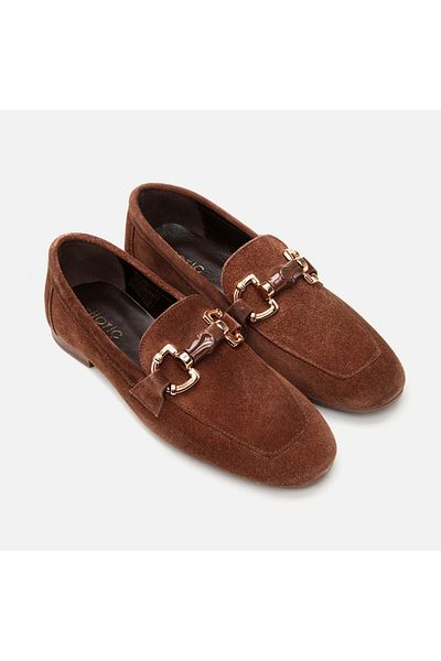Hotiç Genuine Leather Brown Women's Loafer
