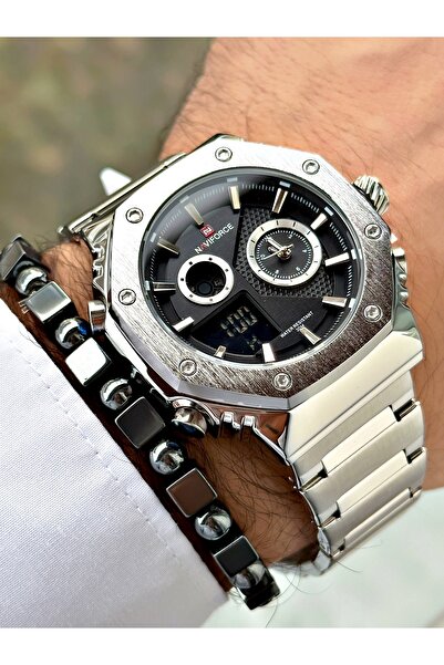 Naviforce Digital Men's Wrist Watch with Bracelet Gift