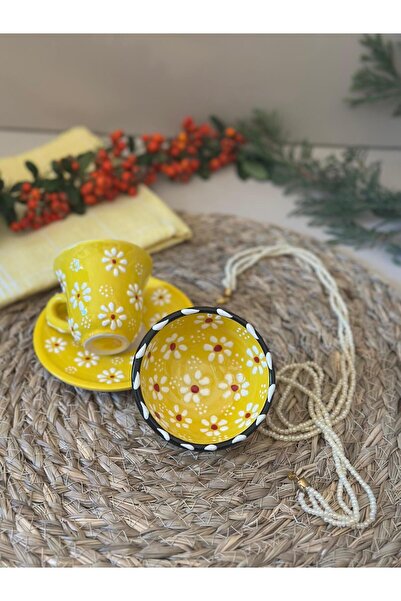 Den Tasarım Hediyelik Mother's Day Special Yellow Daisy Single Coffee Cup and...