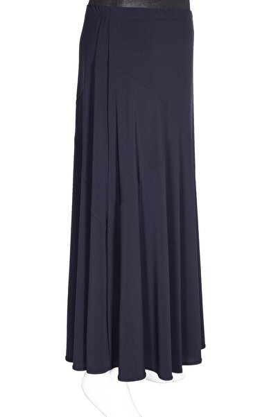 Hermevsim Жіноча спідниця плюс розмір Hesna темно-синя пісочна спідниця з хрестом без підкладки