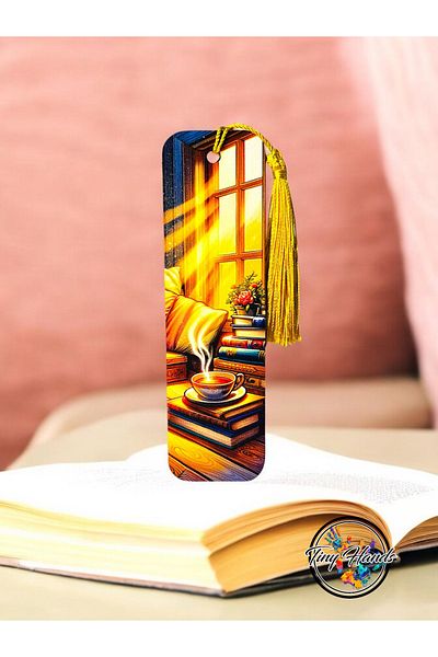 tiny hands Wooden Bookmark 1 Piece Bookmark Warm Coffee Themed Bookmark Book Accessory