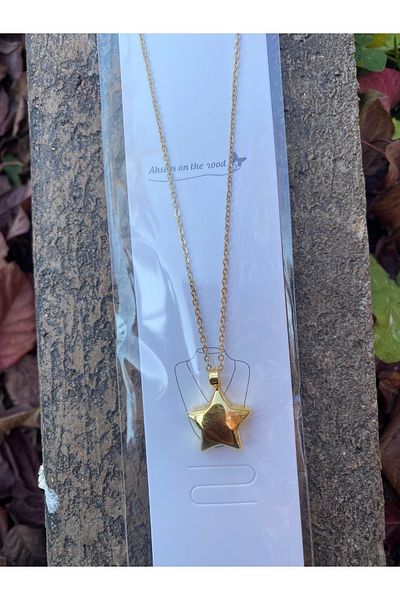 Stoneday Women's Stainless Steel Gold Balloon Model Star Necklace