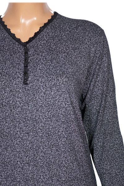 Pıtırcık Cimariva Women's Sıla Large Size Lace Gray Black Blouse
