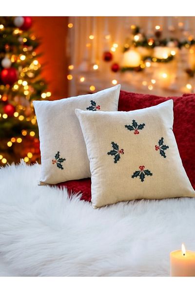 Pirene Decorative Linen Double Pillow Cover - Pillow Cover 1