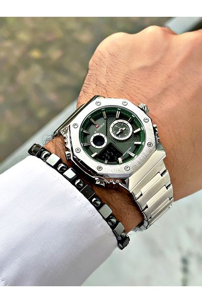 Naviforce Digital Men's Wrist Watch with Bracelet Gift