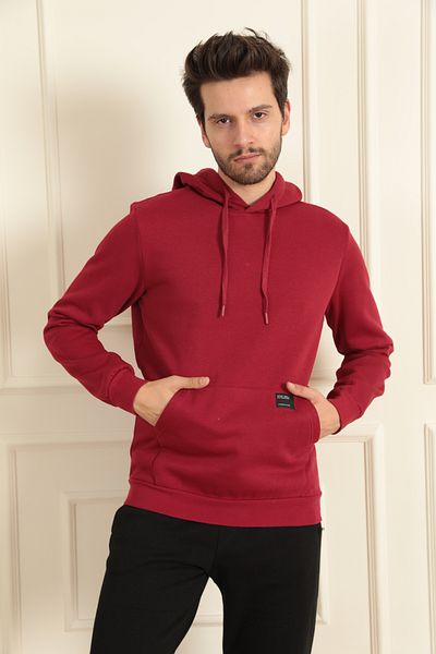 ModaPlaza Мъжки суитшърт с качулка и повдигане с 3 въжета, 5490