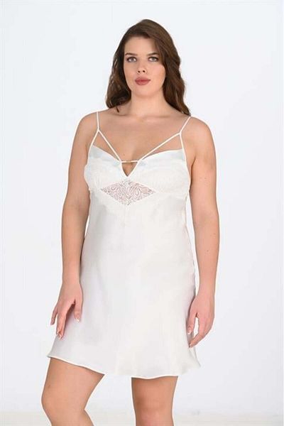 civetta Plus Size Ecru Nightgown 2100