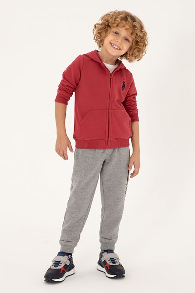 U.S. Polo Assn. Boy's Cherry Zippered Sweatshirt - 50293536 -Vr223