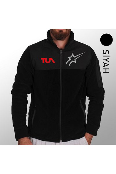 Crea Eymer Wear Turkish Space Design Non-Pilling Full Zipper Softshell Fleece