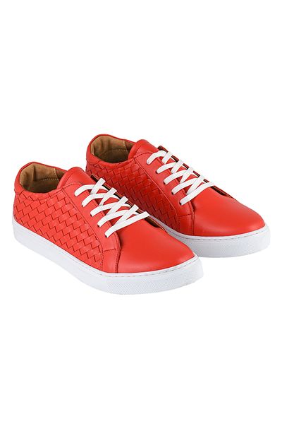 NOOSY Genuine Leather Red Men's Sneakers