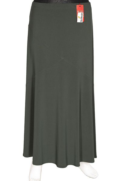 Hermevsim Hesna Bensu Sandy Khaki Skirt - Large Size, Cross Unlined