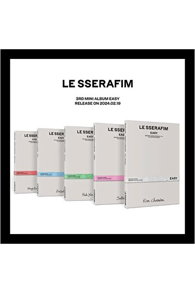 koreurunleri LE SSERAFIM 3rd Mini Album EASY Compact version (BOLD BLUE)