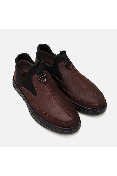 Hotiç Genuine Leather Brown Men's Casual Shoes