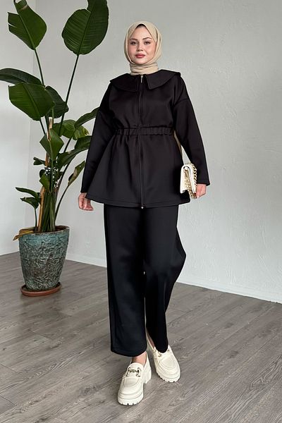 InStyle Sailor Collar Black Scuba Suit