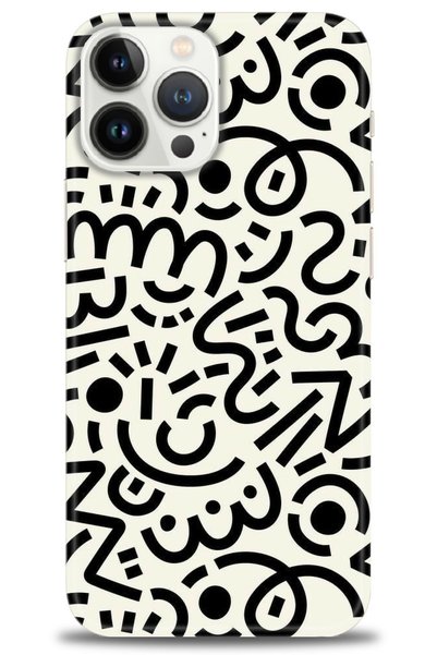 MRCİLETİSİM Tecno Spark 10 Pro Case Hd Printed Case - Black White